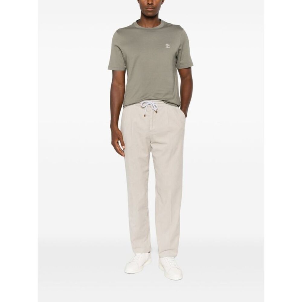 Brunello Cucinelli Men Logo Cotton T-Shirt